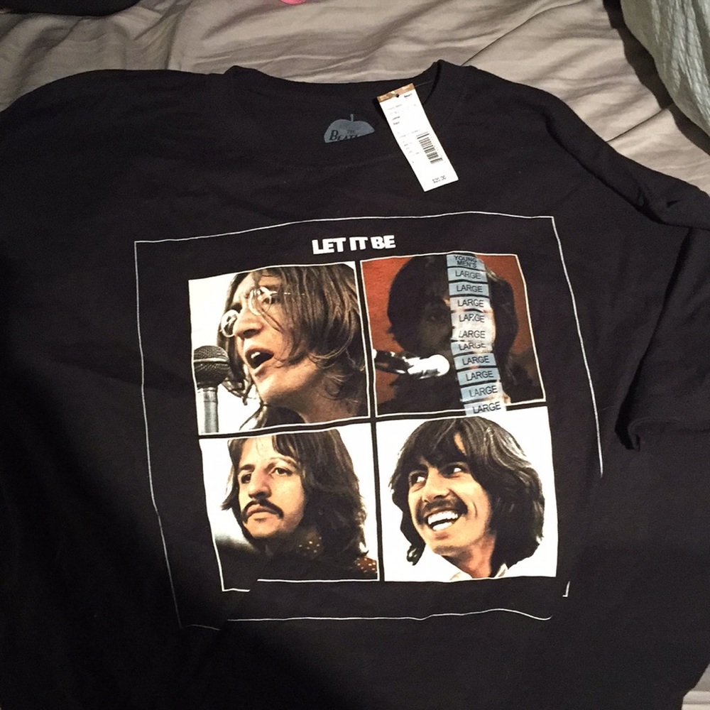 Beatles tee size large in men’s  for $15-20